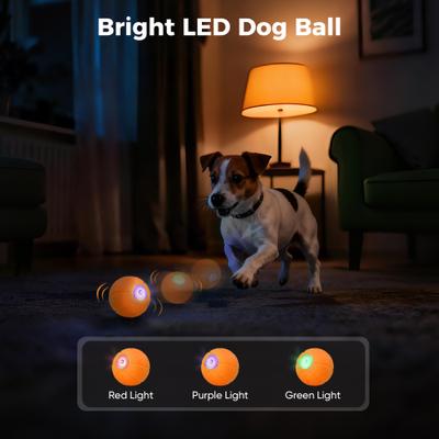 Show full view: Petbobi Basketball Design Ultra Durable Foam Rechargeable Vibrating Chew Ball Dog Toy, Orange slide 8 of 9