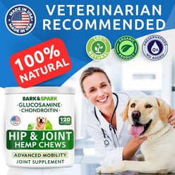 Bark&Spark Hemp Bacon Flavored Soft Chew Hip & Joint Supplement for Dogs, 120 count slide 2 of 8