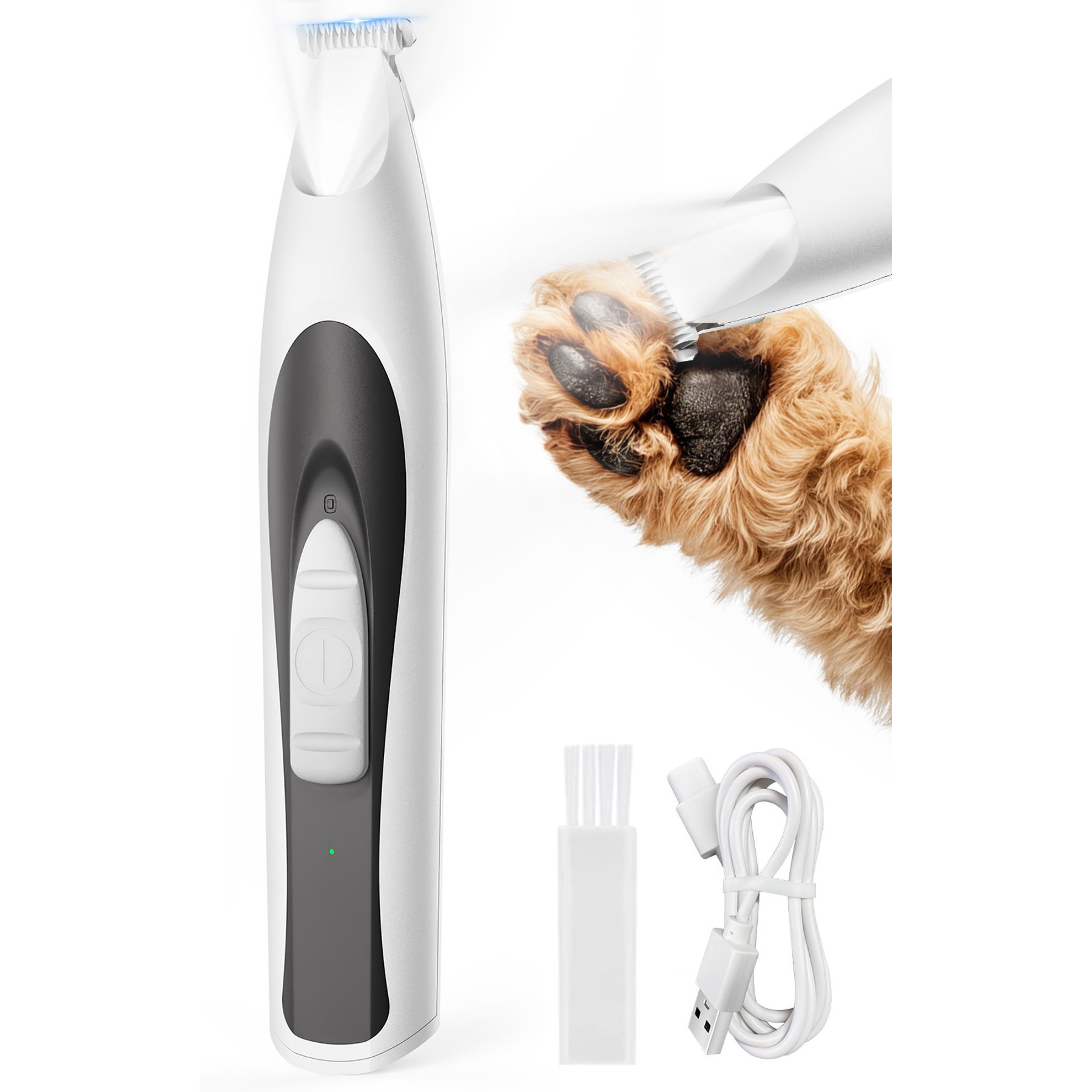 OneIsAll Low-Noise Dog & Cat Paw Trimmer with LED Light, 5.64-oz each