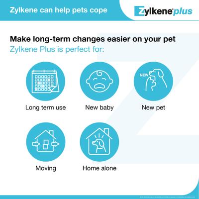 Show full view: Vetoquinol Zylkene Plus 450-mg Capsules Calming Supplement for Dogs, 30 count slide 5 of 11