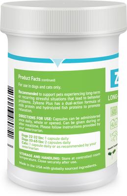 Show full view: Vetoquinol Zylkene Plus 225-mg Capsules Calming Supplement for Dogs, 30 count slide 3 of 11