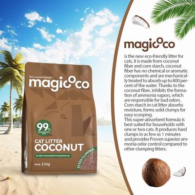 Show full view: Magicoco Ultra-Strength Clumping Coconut Cat Litter for Multi-Cat Households, 5-lb bag slide 7 of 11