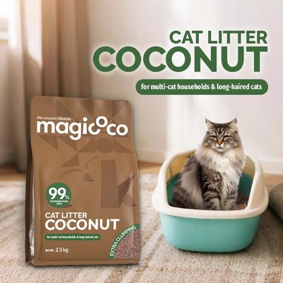 Show full view: Magicoco Ultra-Strength Clumping Coconut Cat Litter for Multi-Cat Households, 5-lb bag slide 3 of 11