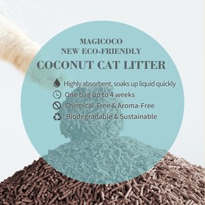 Magicoco Maximum Odor Defense Coconut Clumping Cat Litter, 5-lb bag