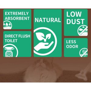 Magicoco Maximum Odor Defense Coconut Clumping Cat Litter, 5-lb bag
