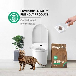 Magicoco Maximum Odor Defense Coconut Clumping Cat Litter, 5-lb bag