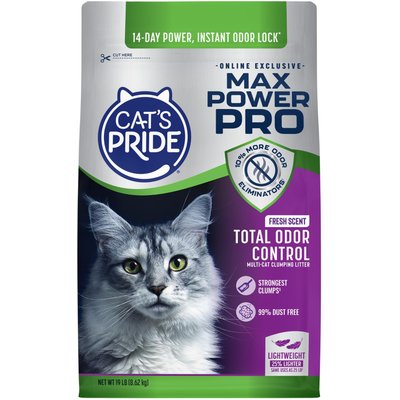 Cat's Pride Cat's Pride Max Power PRO Online Exclusive Total Odor Control Fresh Scent Multi-Cat Clumping Litter, 19-lb bag