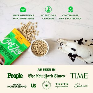 Get Joy Beef Recipe Human-Grade All Life Stages Freeze-Dried Raw Dog Food, 32-oz bag