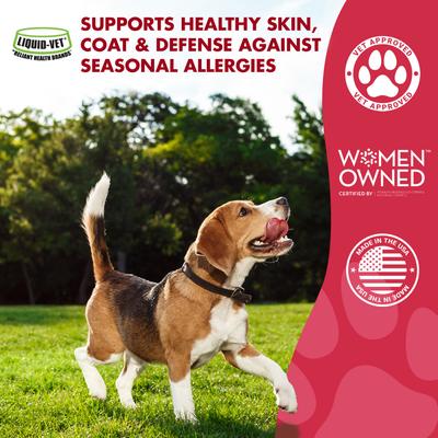 Show full view: Liquid-Vet K9 Itch & Allergy Relief Unflavored Liquid Supplement for Dogs, 8-fl oz slide 4 of 9