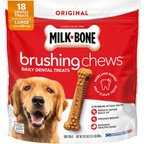 Milk-Bone Original Brushing Chews Large Chicken Flavor Daily Dental Dog Treats, 18 count