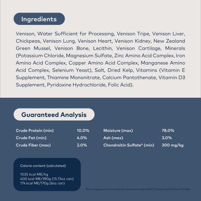 Show full view: ZIWI Peak Venison Recipe Canned Dog Food, 13.75-oz, case of 12 slide 6 of 11