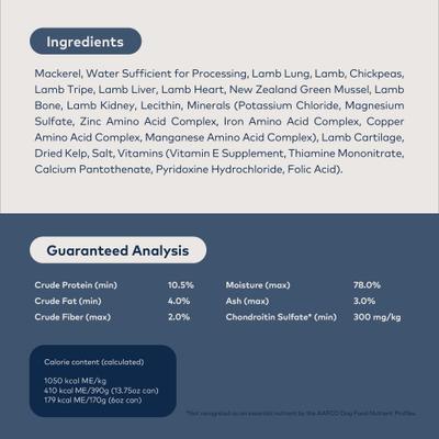 Show full view: ZIWI Peak Mackerel & Lamb Recipe Canned Dog Food, 6-oz can, case of 12 slide 6 of 11