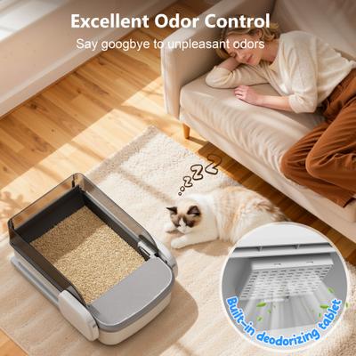 Show full view: Casfuy Automatic Self-Cleaning Cat Litter Box with Deodorizing Tablet slide 7 of 8