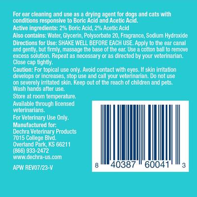 Show full view: MalAcetic Otic Cleanser for Dogs & Cats, 8-fl oz bottle slide 3 of 9