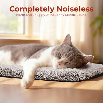 Show full view: Mora Pets Self-Warming Cat Bed with Removable Cover, Light Grey, Small slide 5 of 10