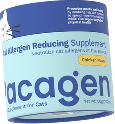 Pacagen Chicken Flavored Powder Allergen Reducing Supplement for Cats, 1 count