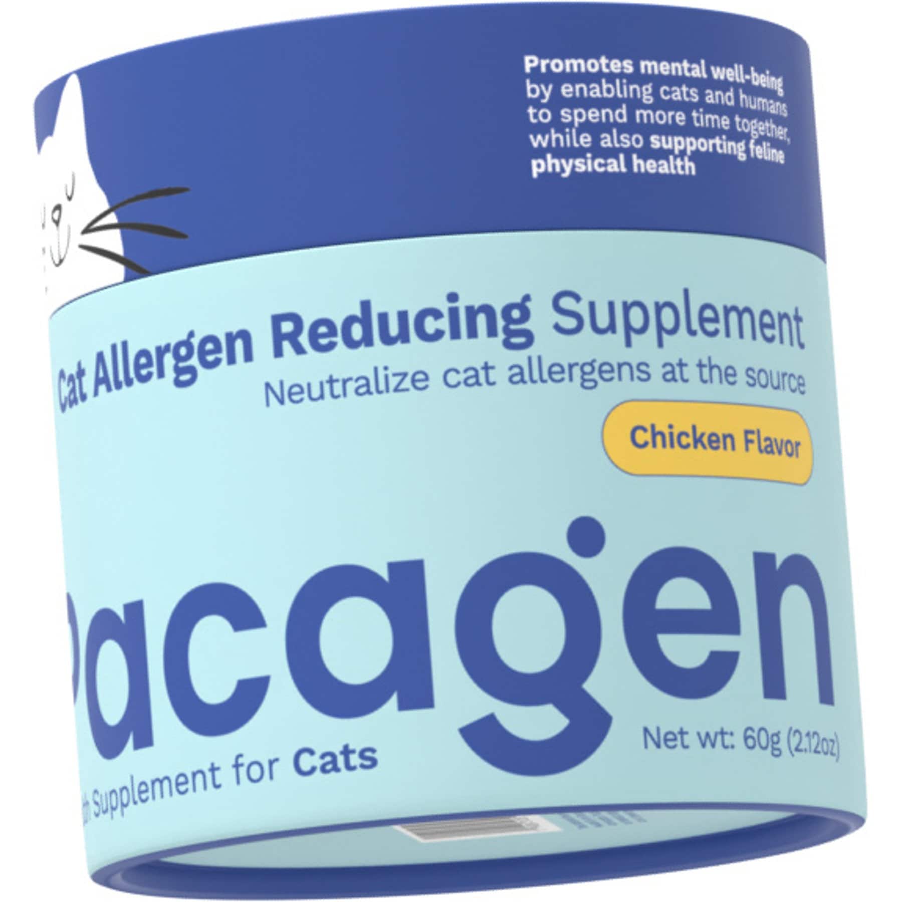 Pacagen Chicken Flavored Powder Allergen Reducing Supplement for Cats, 2 count bundle