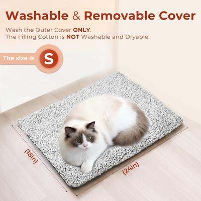 Show full view: Mora Pets Self-Warming Cat Bed with Removable Cover, Light Grey, Small slide 4 of 10