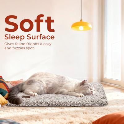 Show full view: Mora Pets Self-Warming Cat Bed with Removable Cover, Light Grey, Small slide 2 of 10