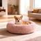 Show in main carousel: LFC PETS Calming Anti-Anxiety Donut Dog & Cat Bed, Pink, Medium slide 1 of 11