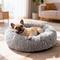 Show in main carousel: LFC PETS Calming Anti-Anxiety Donut Dog & Cat Bed, Grey, Medium slide 1 of 8