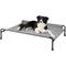 Show in main carousel: Veehoo Cooling Elevated Dog Bed with Guardrail & Headrest, Black Sliver, Medium slide 1 of 11