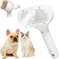 Fido Fave 3-in-1 Steam Brush for Dogs & Cats, White