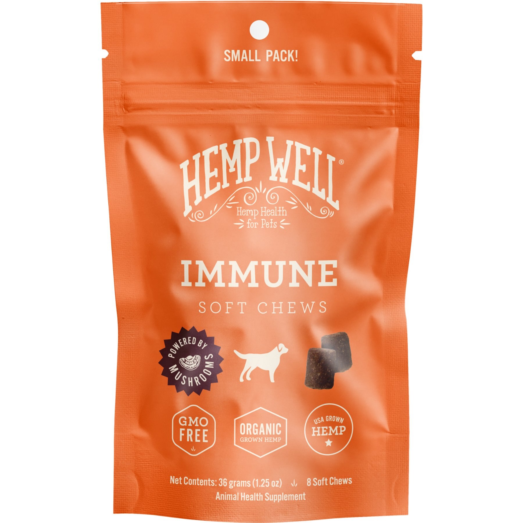 Hemp Well Immune Soft Chews Supplement for Dogs, 8 count