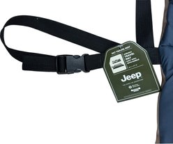 Jeep Vintage Logo Rolled Dog Travel Mat with Buckles, Grey, Large slide 2 of 7