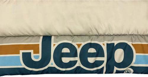 Show full view: Jeep Vintage Logo Rolled Dog Travel Mat with Buckles, Grey, Large slide 5 of 7