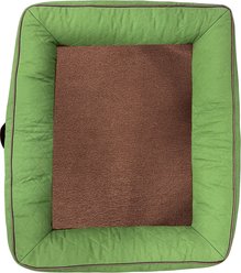 Jeep Quilted Canvas Low-Profile Orthopedic Bolster Cat & Dog Bed with Removable Cover, Green, Medium slide 2 of 6