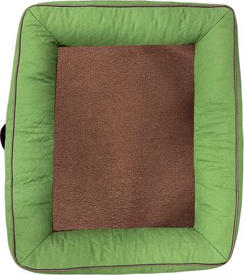 Show full view: Jeep Quilted Canvas Low-Profile Orthopedic Bolster Cat & Dog Bed with Removable Cover, Green, Medium slide 6 of 6