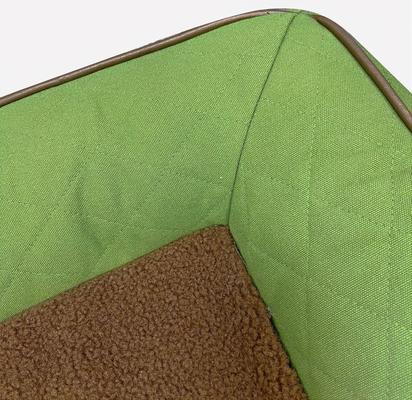 Show full view: Jeep Quilted Canvas Low-Profile Orthopedic Bolster Cat & Dog Bed with Removable Cover, Green, Medium slide 4 of 6