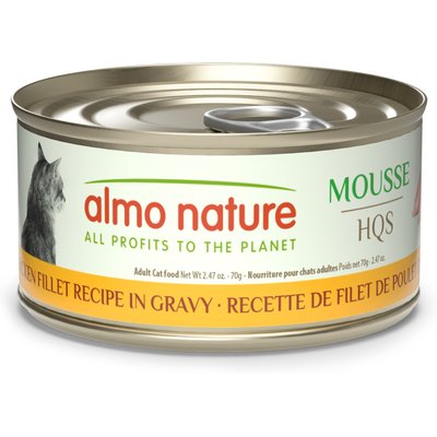 Almo Nature Almo Nature Mousse HQS Chicken Fillet Recipe in Gravy Grain-Free Wet Cat Food, 2.47-oz can, case of 24
