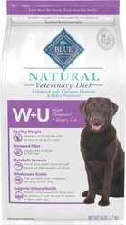 Blue Buffalo Natural Veterinary Diet W+U Weight Management + Urinary Care Dry Dog Food, 6-lb bag