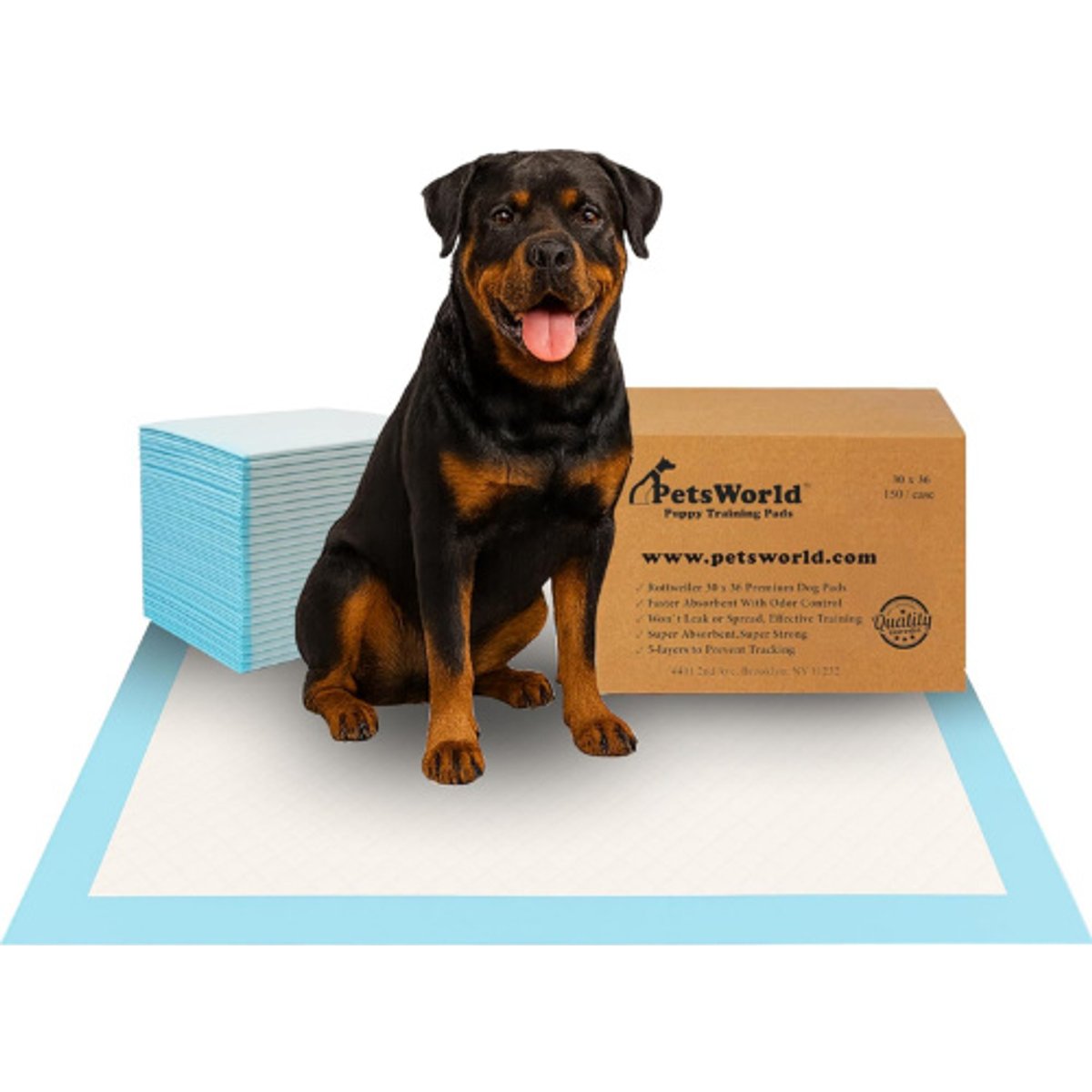 PetsWorld X-Large Dog Training & Potty Pads, 30 x 36-in, Unscented, 150 count