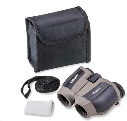 Show full view: Carson Scout Plus Compact & Lightweight JD-025 10 x 25-mm Magnification Porro Prism Binocular, Beige/Gray slide 6 of 7
