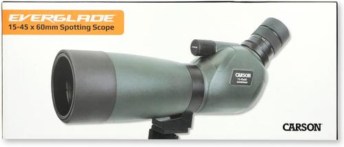 Show full view: Carson Everglade Weatherproof SS-560 15 to 45 x 60-mm HD Spotting Scope, Green slide 2 of 8