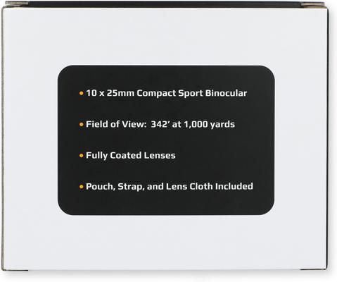 Show full view: Carson Scout Plus Compact & Lightweight JD-025 10 x 25-mm Magnification Porro Prism Binocular, Beige/Gray slide 3 of 7