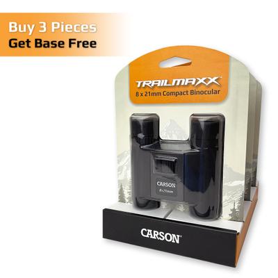 Show full view: Carson TrailMaxx Compact & Lightweight TM-821 8 x 21-mm Binocular with Pouch, Strap & Lens Cloth, Black slide 7 of 7