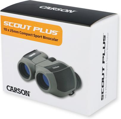 Show full view: Carson Scout Plus Compact & Lightweight JD-025 10 x 25-mm Magnification Porro Prism Binocular, Beige/Gray slide 2 of 7