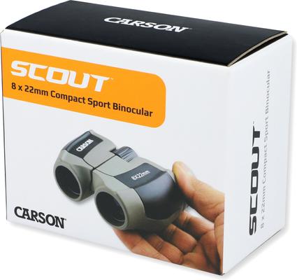 Show full view: Carson Scout Lightweight & Compact JD-822 8 x 22-mm Porro Prism Binocular, Beige/Gray slide 2 of 6