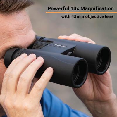 Show full view: Carson Makalu Lightweight & Portable MK-042 10 x 42-mm Power Binocular, Black slide 5 of 9