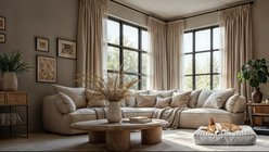 Petmate Square Mattress Pillow Dog Bed with Removable Cover, Beige/Blue/Charcoal, Large: 30 x 30-in slide 2 of 4