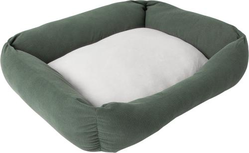 Show full view: Petmate Corduroy Gusset Bolster Dog Bed, Olive/Ivory, Large: 30 x 24-in slide 2 of 6