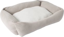 Petmate Corduroy Gusset Bolster Dog Bed, Olive/Ivory, Large: 30 x 24-in