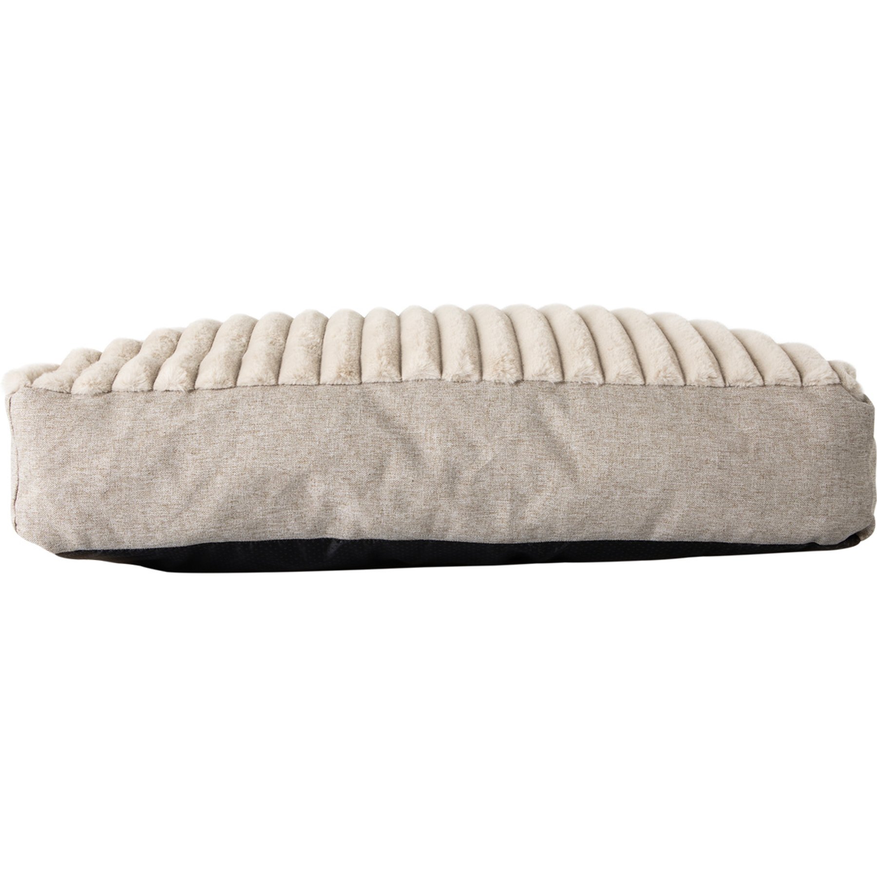 Petmate Square Mattress Pillow Dog Bed with Removable Cover, Beige/Blue/Charcoal, Large: 30 x 30-in