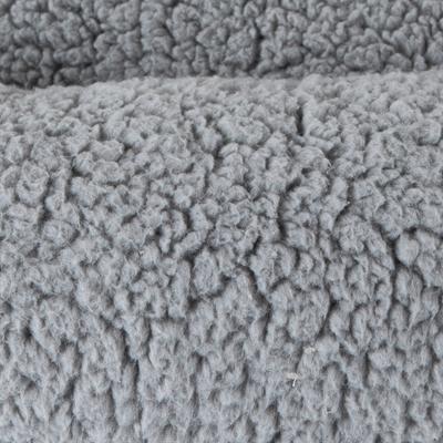 Show full view: Petmate Double Bolster Couch Dog Bed with Removabe Cover, Gray/Cream, Large: 32-in slide 4 of 4