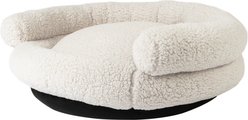 Petmate Double Bolster Couch Dog Bed with Removabe Cover, Gray/Cream, Large: 32-in