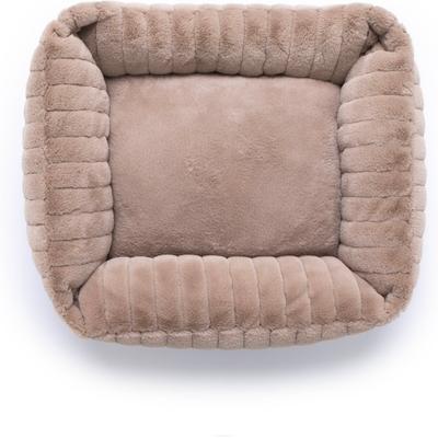 Show full view: Petmate Lavender Infused Plush Cuddler Bolster Dog Bed, Navy, Medium: 20 x 16-in slide 3 of 4